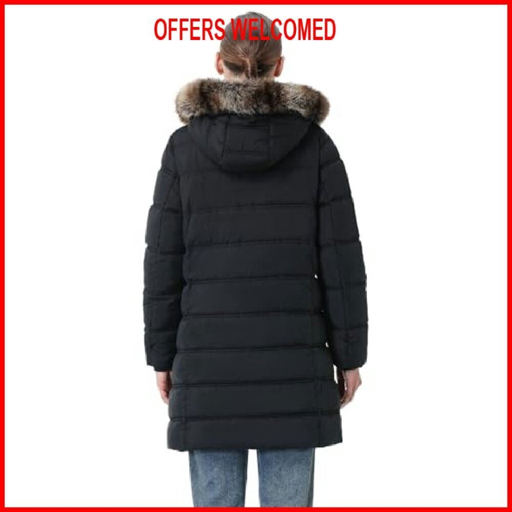 Women's Waterproof Puffer Jacket with Detachable Hood Winter Coat - Picture 7 of 8